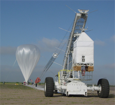 image of a high-altitude balloon launch