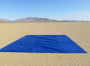 PRISM Tarp target laid out in the desert