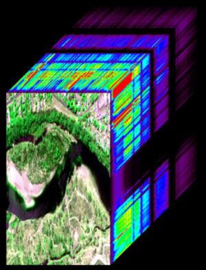 Image of first spectrum taken by AVIRISng